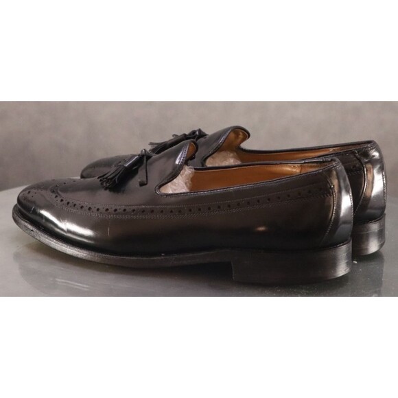 Johnston & Murphy Aristocraft Men\'s Wingtip Tassel Loafer Shoes Sz 9.5 C Leather main image 5
